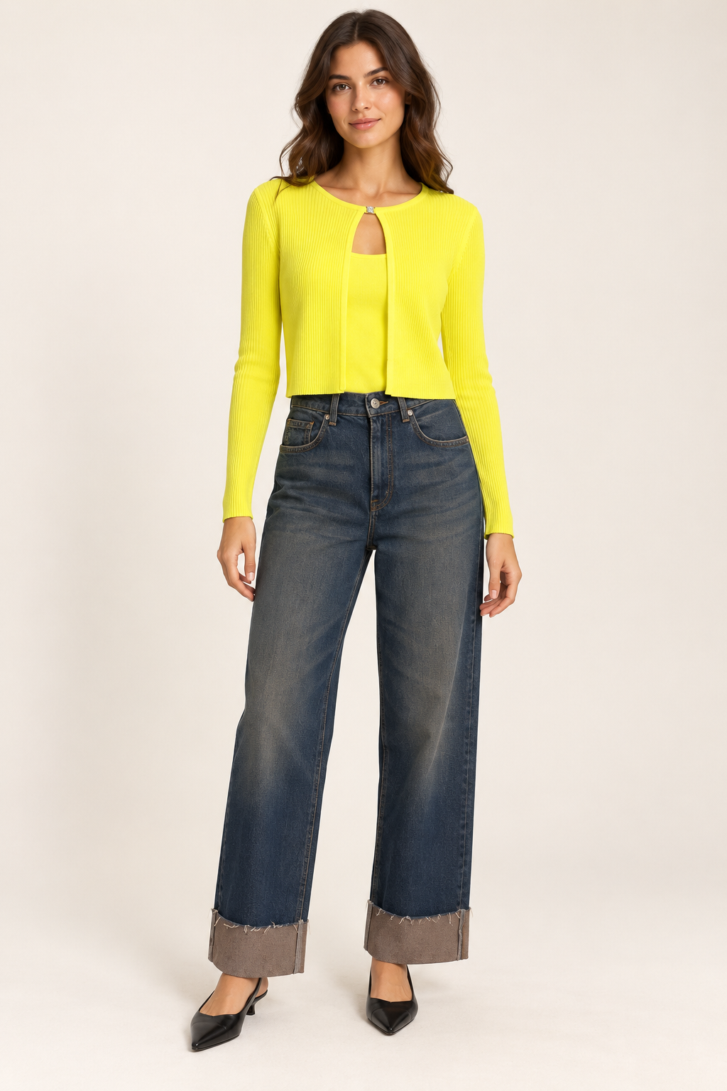 Jeans Dixie Stella con risvolto - fronte