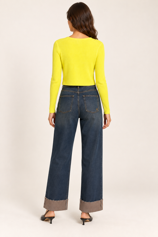 Jeans Dixie Stella con risvolto - retro