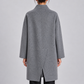 Cappotto donna Alessia Santi grigio in lana - retro - immagine elaborata con IA