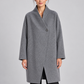 Cappotto donna Alessia Santi grigio in lana - fronte - immagine elaborata con IA