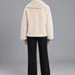 Cappotto a pellicciotto donna Dixie panna - retro - immagine elaborata con IA