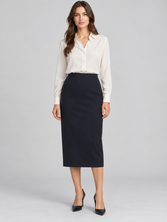 Pinko – Gonna midi dalla linea dritta – fronte