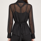 Camicia Pinko nera con bottoni gioiello retro