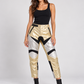 Pantalone Pinko metallizzato oro e argento fronte