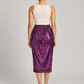Gonna Pinko viola con paillettes - retro