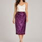 Gonna Pinko viola con paillettes - fronte
