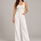 Pantalone Pinko bianco a gamba larga - fronte