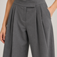Pantalone Pinko grigio con pinces - dettaglio