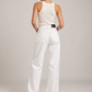 Pantalone Pinko bianco a gamba larga - back