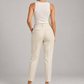 Pantalone Pinko panna con piega - retro