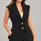 Gilet Pinko nero con bottoni dorati - detail