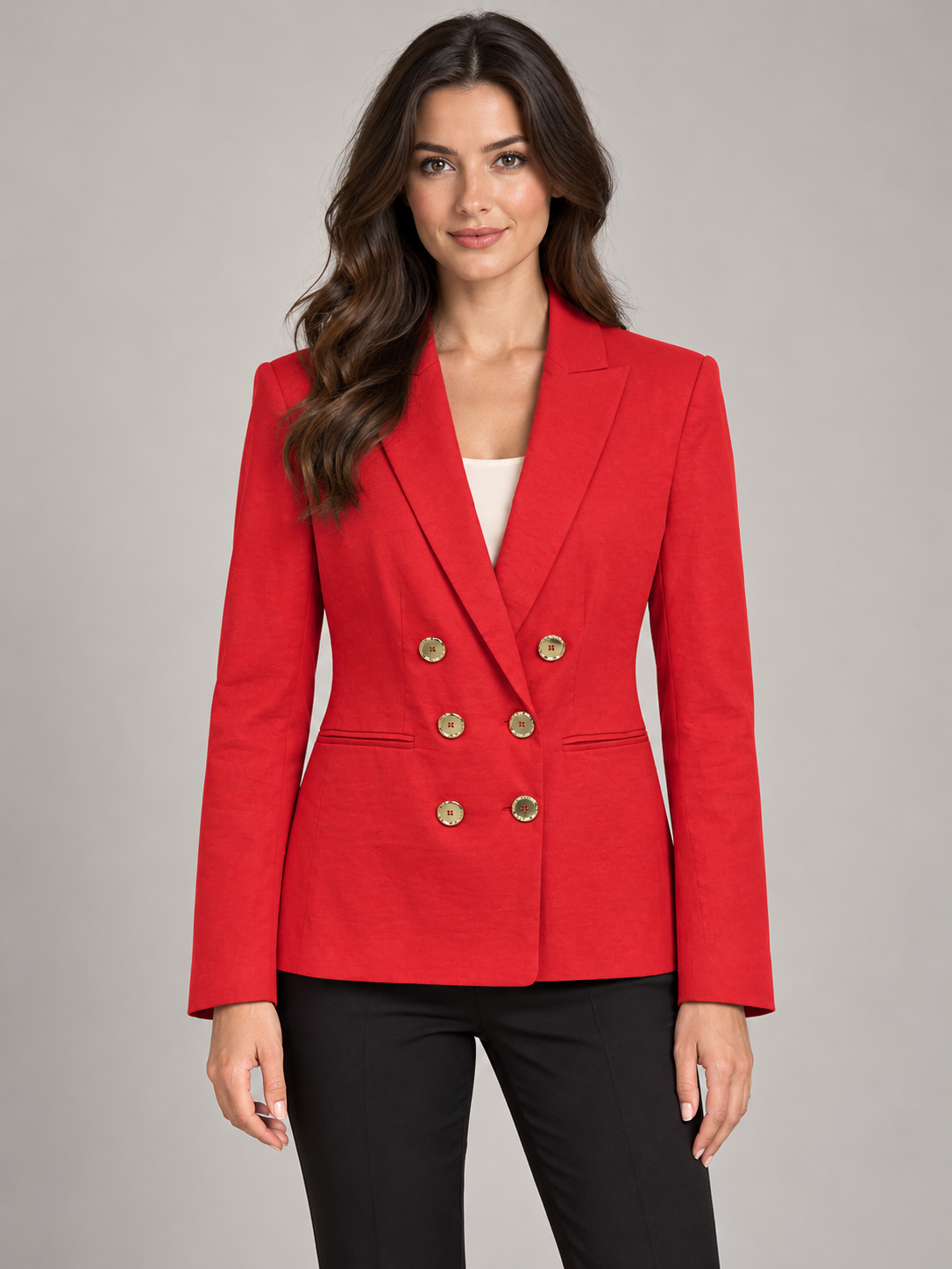 Blazer Pinko rosso doppiopetto - fronte