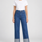 Jeans Pinko Reimagine Patrick McDowell con maxi risvolto — fronte