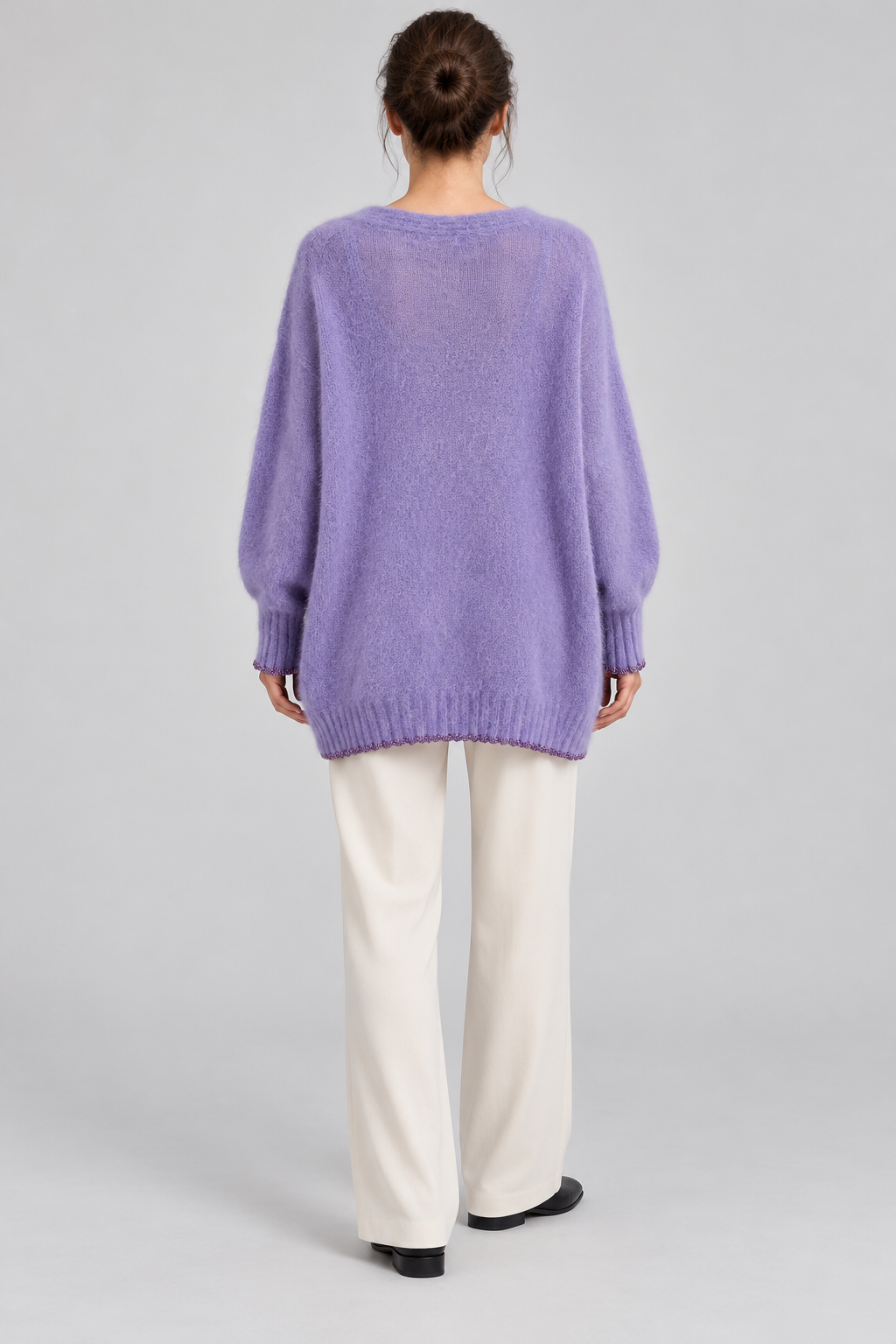 Maglione Pinko lilla con scollo a V — retro