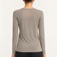T-shirt Pinko donna grigia in viscosa - retro su modella virtuale