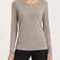 T-shirt Pinko donna grigia in viscosa - fronte su modella virtuale