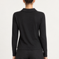 Polo Pinko donna nera a maniche lunghe - retro su modella virtuale