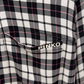 Camicia Pinko donna a quadri bianchi e neri - dettaglio su modella virtuale