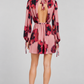Abito Pinko rosa floreale – retro su modella