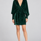 Abito Pinko verde maculato – fronte su modella