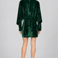 Abito Pinko verde maculato – retro su modella