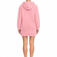 Pinko Abito felpa rosa con cappuccio e stampa – retro su modella virtuale