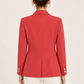 Giacca Pinko doppiopetto rosso corallo su modella — retro
