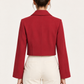Giacca corta Pinko rossa su modella — retro