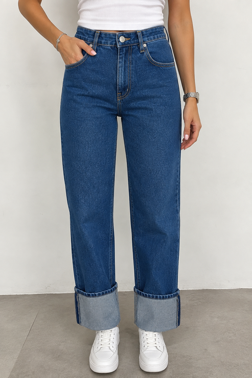 Jeans Pinko donna con risvolto - fronte