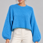Maglioncino Pinko azzurro - fronte su modella