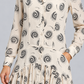 Pinko – Abito chemisier crema a fantasia – dettaglio