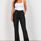 Pantalone Pinko nero con lacci - fronte su modella