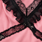 Pinko Top rosa con pizzo nero – dettaglio