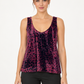Pinko Top animalier bordeaux e nero – fronte su modella virtuale