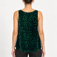 Pinko Top animalier verde e nero – retro su modella virtuale