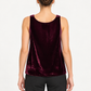 Pinko Top in velluto bordeaux – retro su modella virtuale