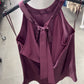 Top Pinko viola – foto originale del retro con fiocco e drappeggio