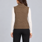 Gilet donna Dixie marrone mélange, retro su modella, elaborata con IA