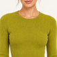 Tensione In – Maglione verde a coste – dettaglio