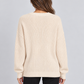 Maglione donna Tensione In panna Merry, retro su modella, elaborata con IA
