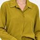 Dixie – Camicia verde oliva in lyocell – dettaglio