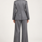 Maliparmi – Tailleur grigio effetto satin - retro