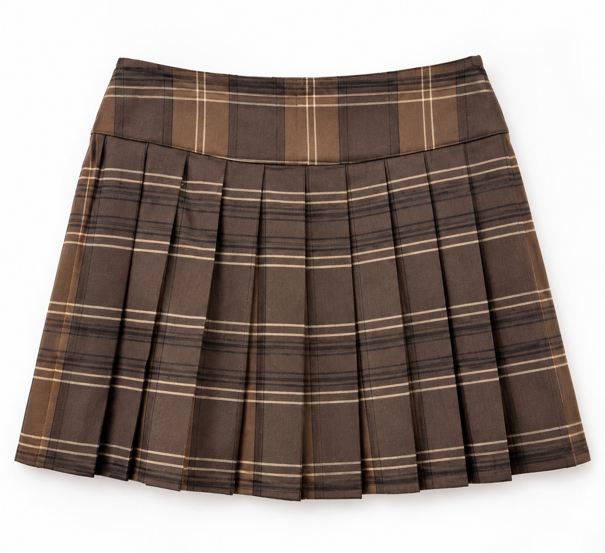 Tensione In – Tailleur con blazer nero e gonna a quadri - dettaglio