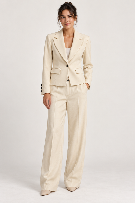 Dixie – Tailleur panna - fronte