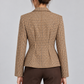 Giacca Tensione In a quadretti su modella – retro